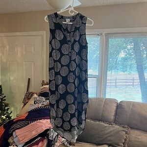 Cupio Black and White High Low Dress